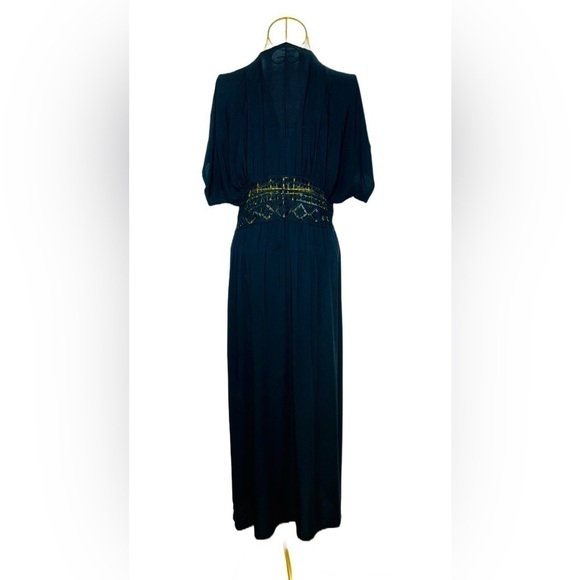 NEW Boho Black Lace Beach Dress Coverup with Flutter Sleeves & 2-Tie Front, OS - Picture 7 of 16